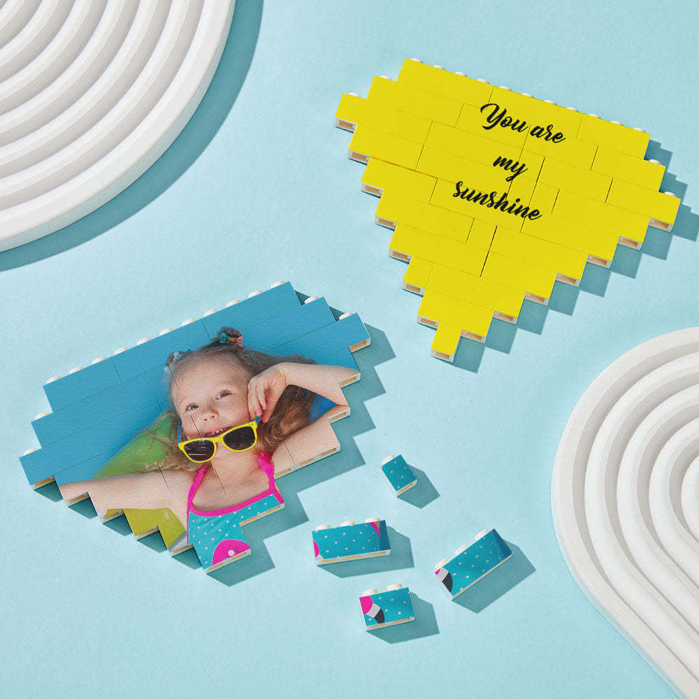 Custom Building Block Puzzle Personalized Photo Brick Diamond Shape - SantaSocks