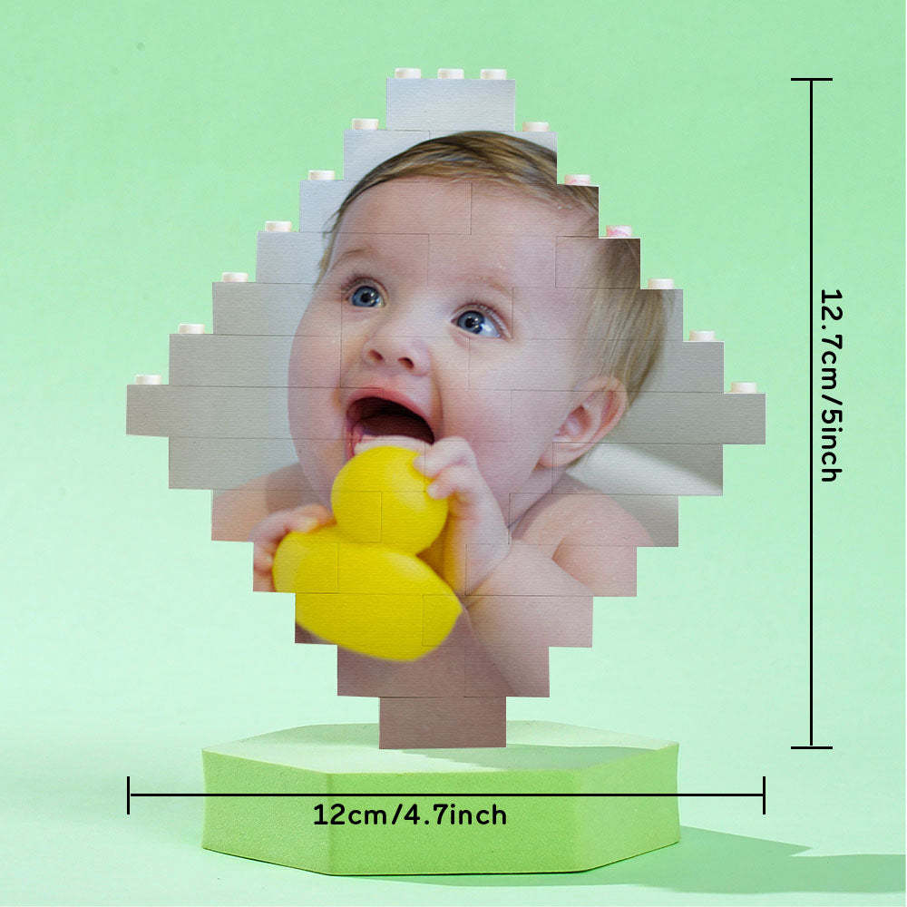 Custom Building Block Puzzle Personalized Photo Brick Lozenge Shape for Pet Lover - SantaSocks