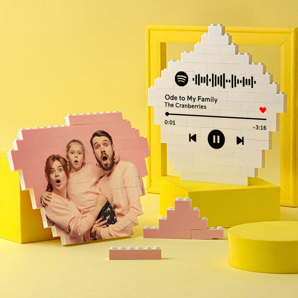 Custom Building Block Puzzle Personalized Photo Brick Pentagon Shape for Lover - SantaSocks