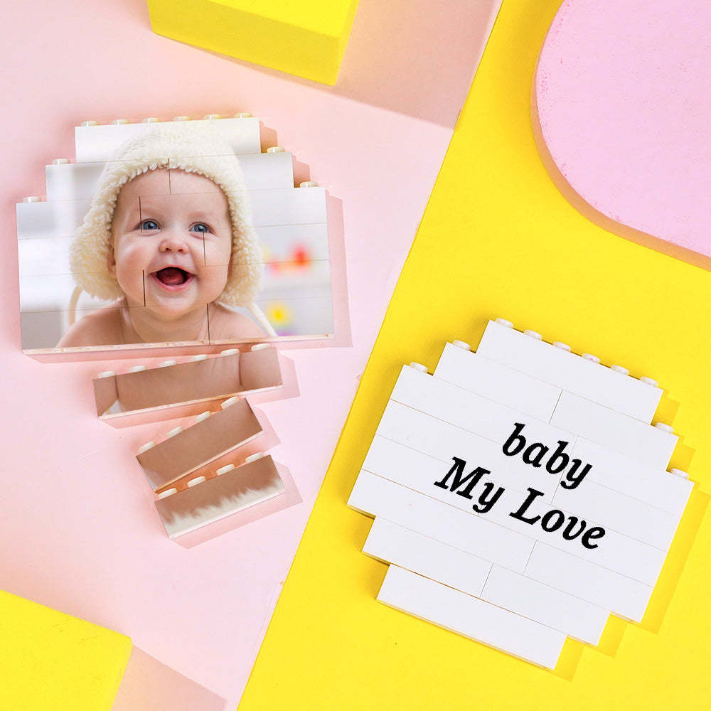 Custom Building Block Puzzle Personalized Photo Brick Octagon Shape for Family - SantaSocks