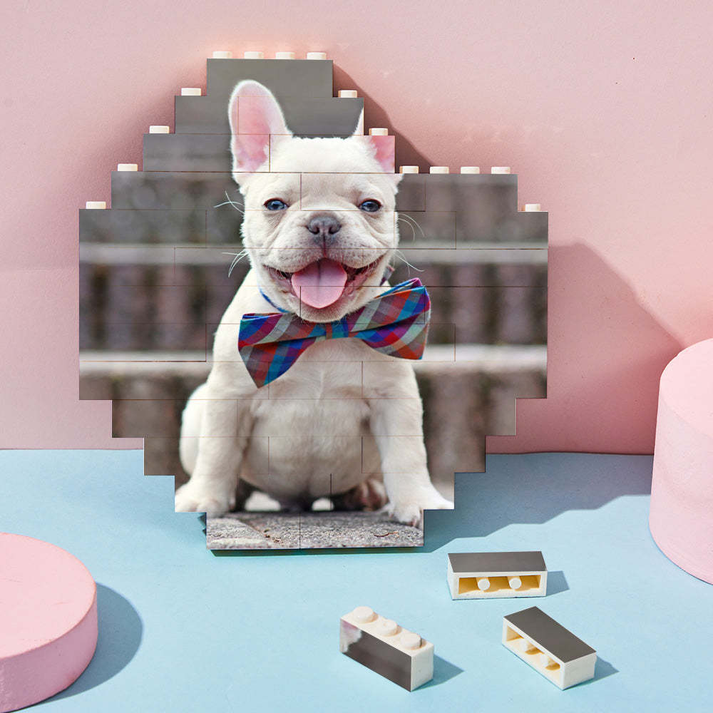 Custom Building Block Puzzle Personalized Photo Brick Octagon Shape for Family - SantaSocks