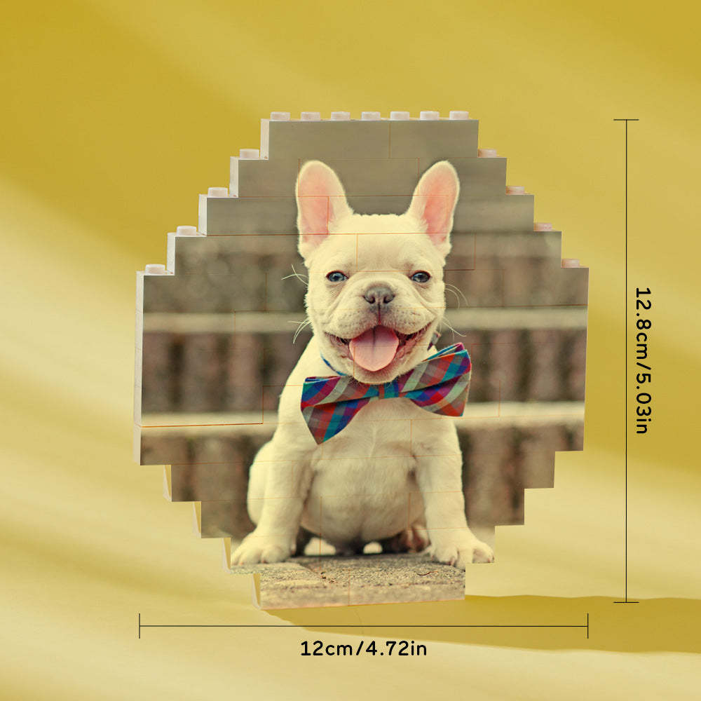 Custom Building Block Puzzle Personalized Photo Brick Octagon Shape for Family - SantaSocks