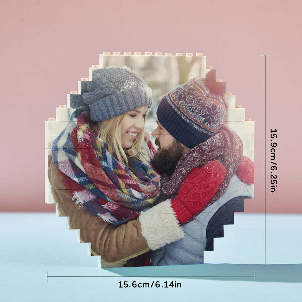 Custom Building Block Puzzle Personalized Photo Brick Octagon Shape for Family - SantaSocks