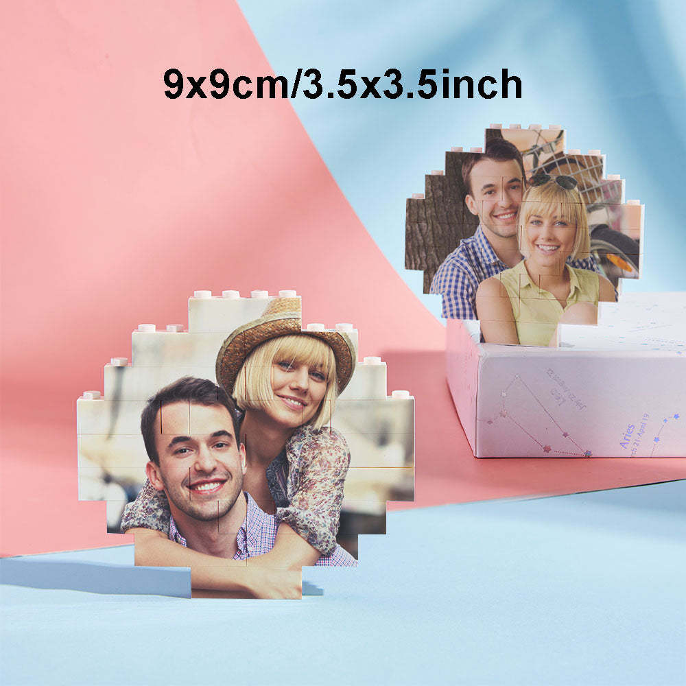 Custom Block Puzzle Personalized Photo Building Brick Multiple Shapes and Sizes Gift for Lover - SantaSocks