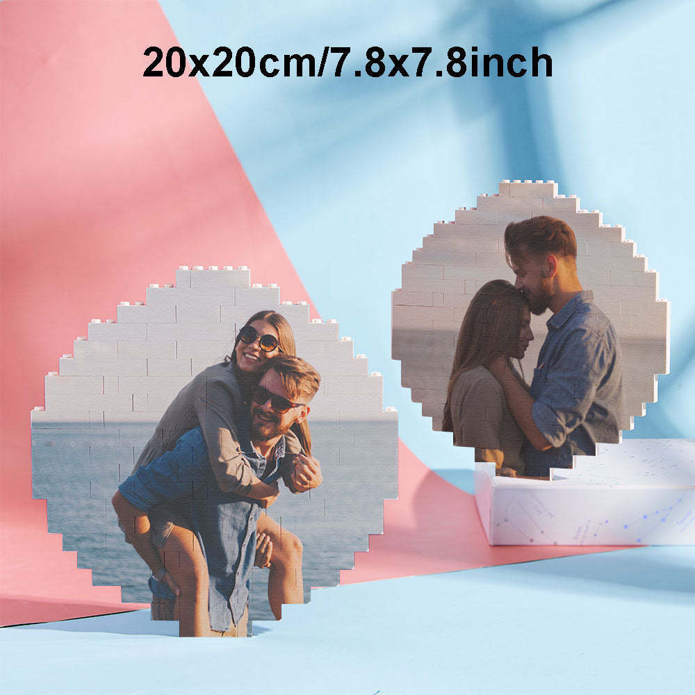 Custom Block Puzzle Personalized Photo Building Brick Multiple Shapes and Sizes Gift for Lover - SantaSocks