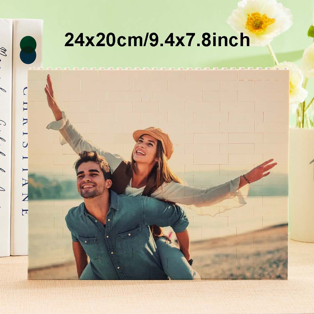 Custom Block Puzzle Personalized Photo Building Brick Multiple Shapes and Sizes Gift for Lover - SantaSocks