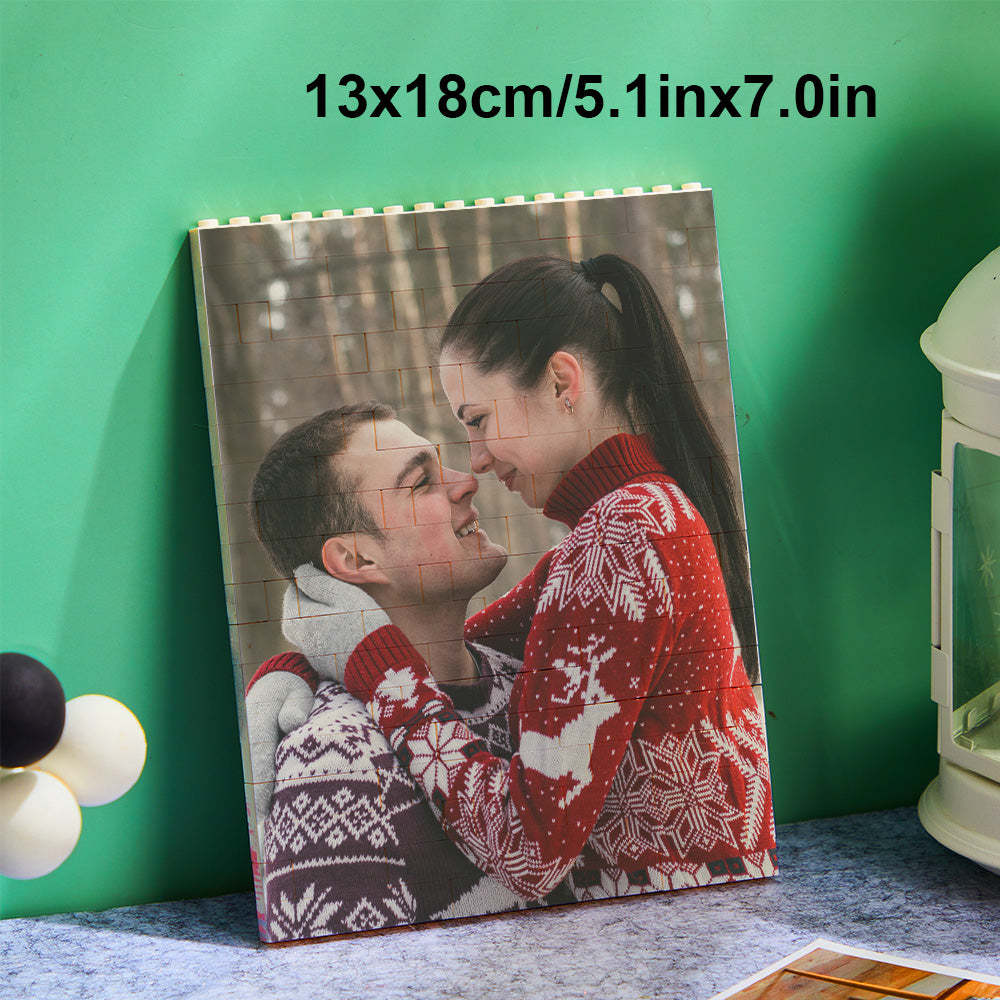 Custom Block Puzzle Personalized Photo Building Brick Multiple Shapes and Sizes Gift for Lover - SantaSocks