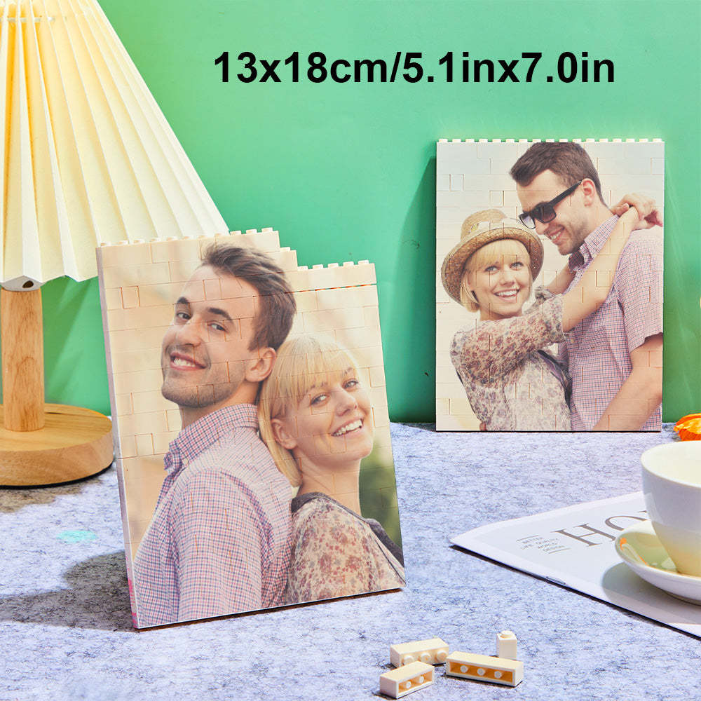 Custom Block Puzzle Personalized Photo Building Brick Multiple Shapes and Sizes Gift for Lover - SantaSocks