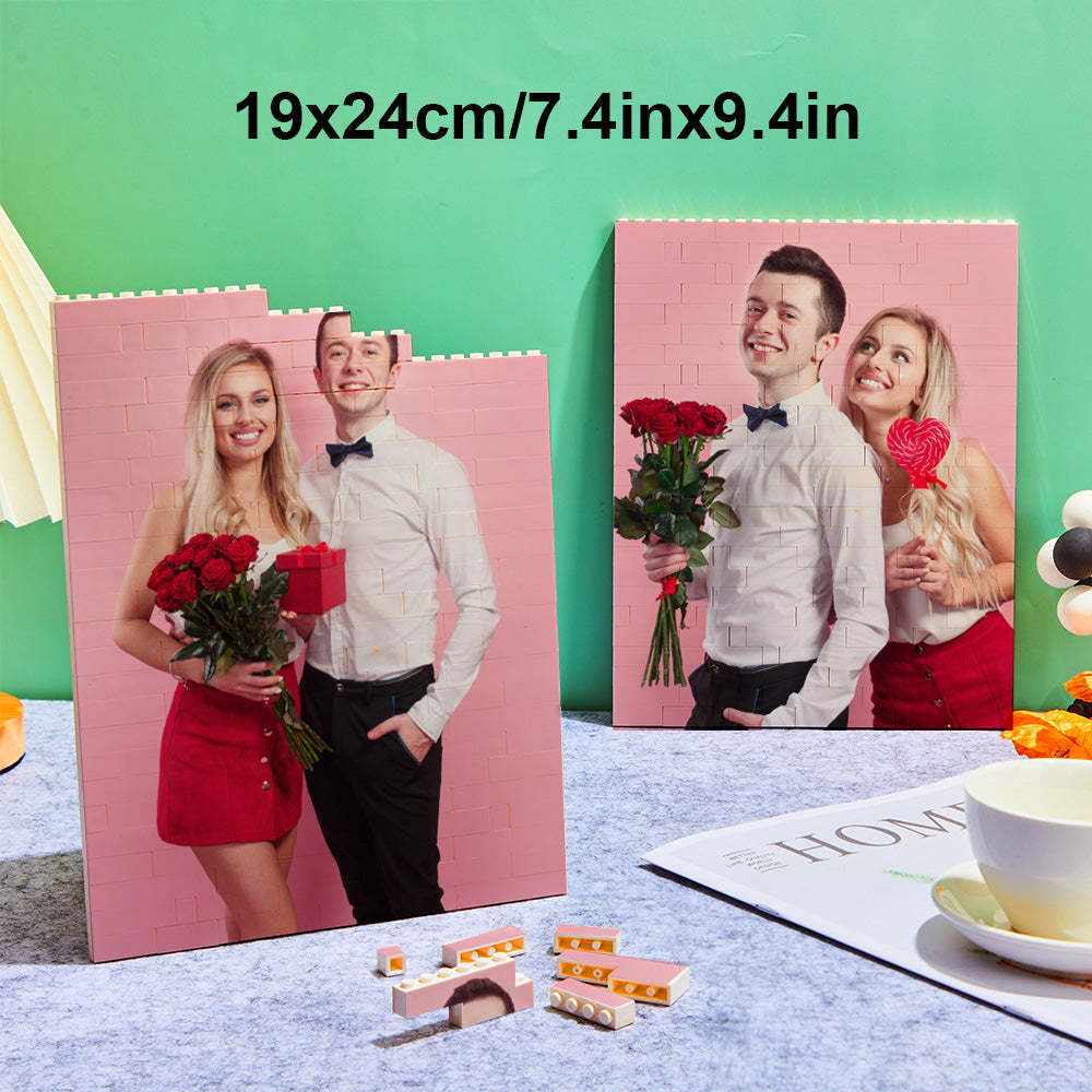 Custom Block Puzzle Personalized Photo Building Brick Multiple Shapes and Sizes Gift for Lover - SantaSocks