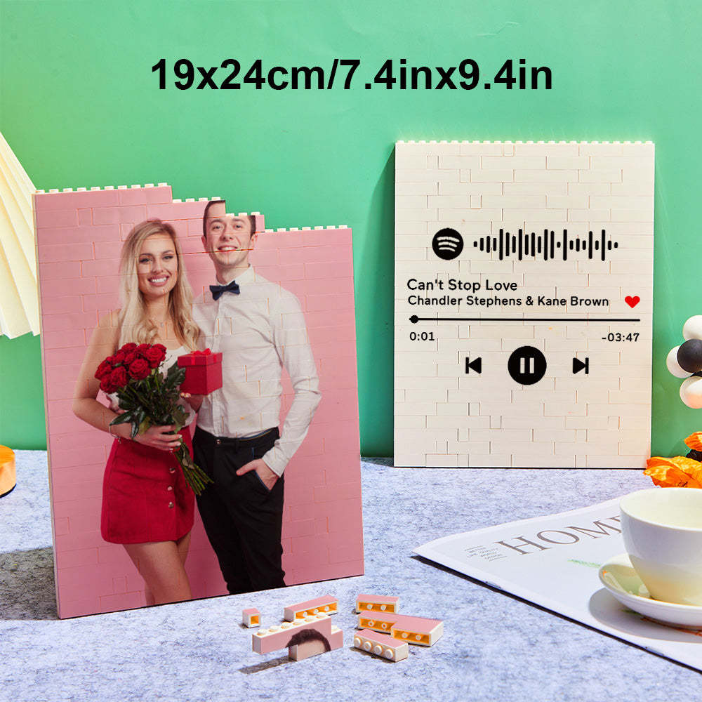 Custom Block Puzzle Personalized Photo Building Brick Multiple Shapes and Sizes Gift for Lover - SantaSocks