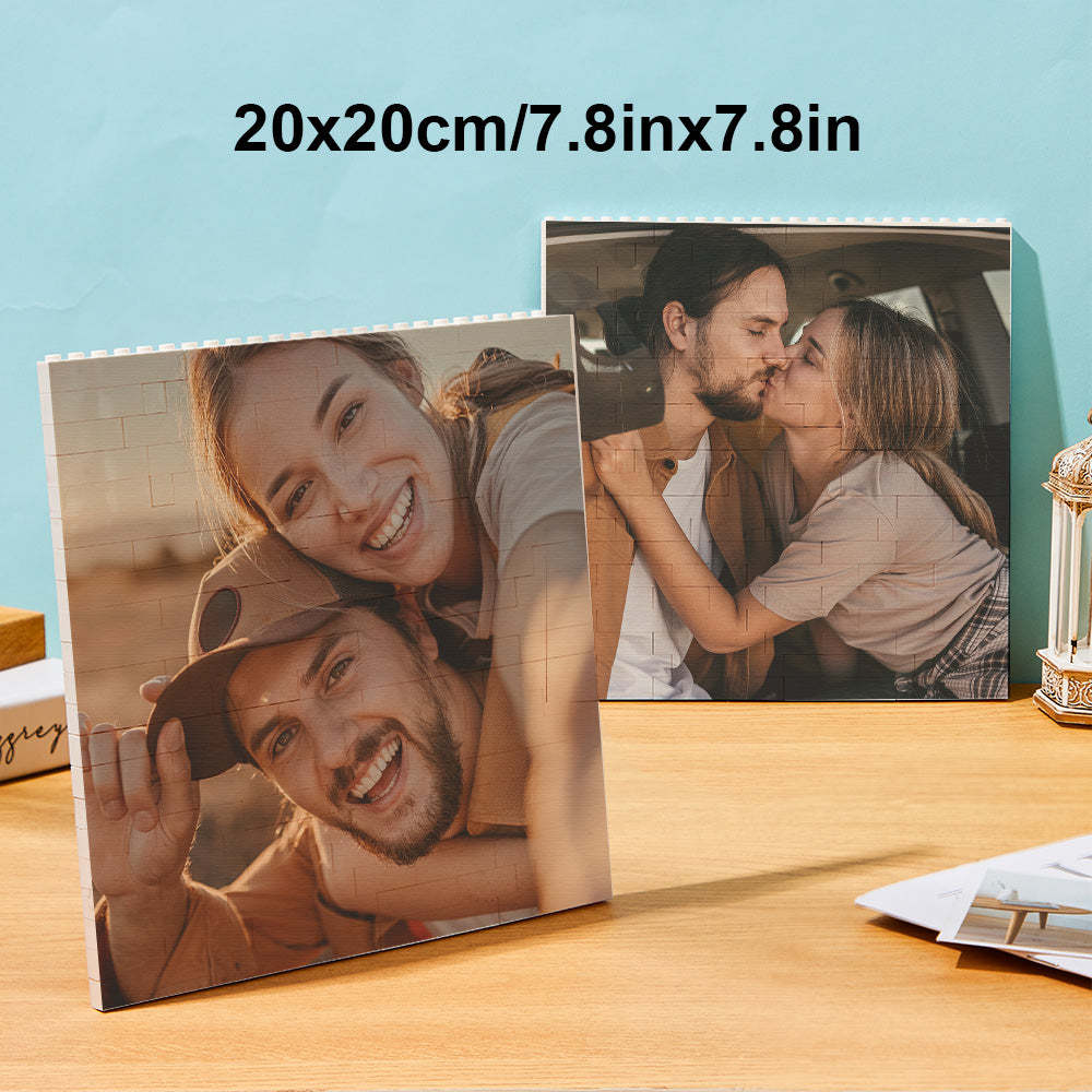 Custom Block Puzzle Personalized Photo Building Brick Multiple Shapes and Sizes Gift for Lover - SantaSocks