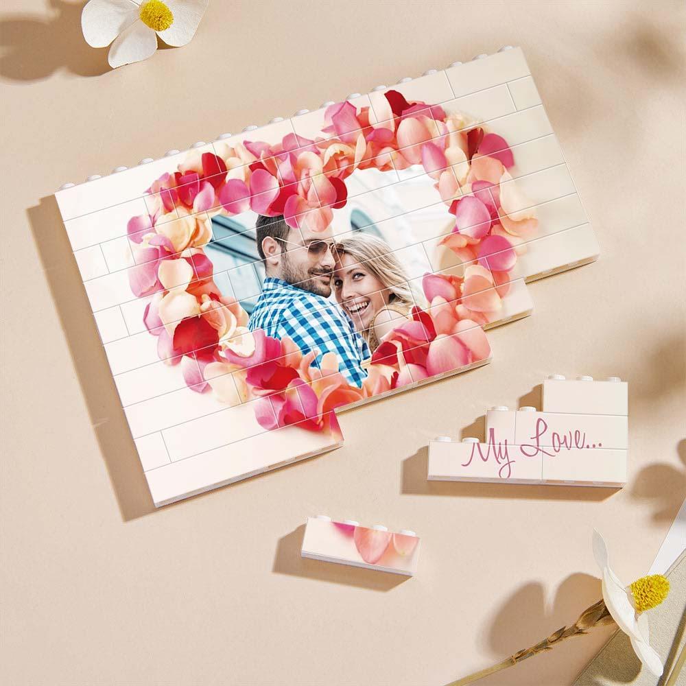 Custom Collage Photo Building Blocks Square Shape Building Bricks Gift for Him