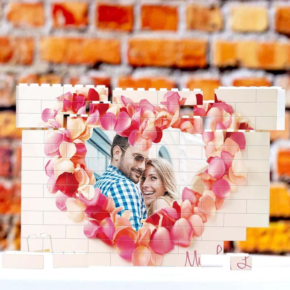 Custom Collage Photo Building Blocks Square Shape Building Bricks Gift for Him