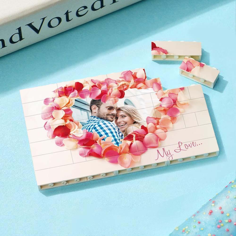 Custom Collage Photo Building Blocks Square Shape Building Bricks Gift for Him