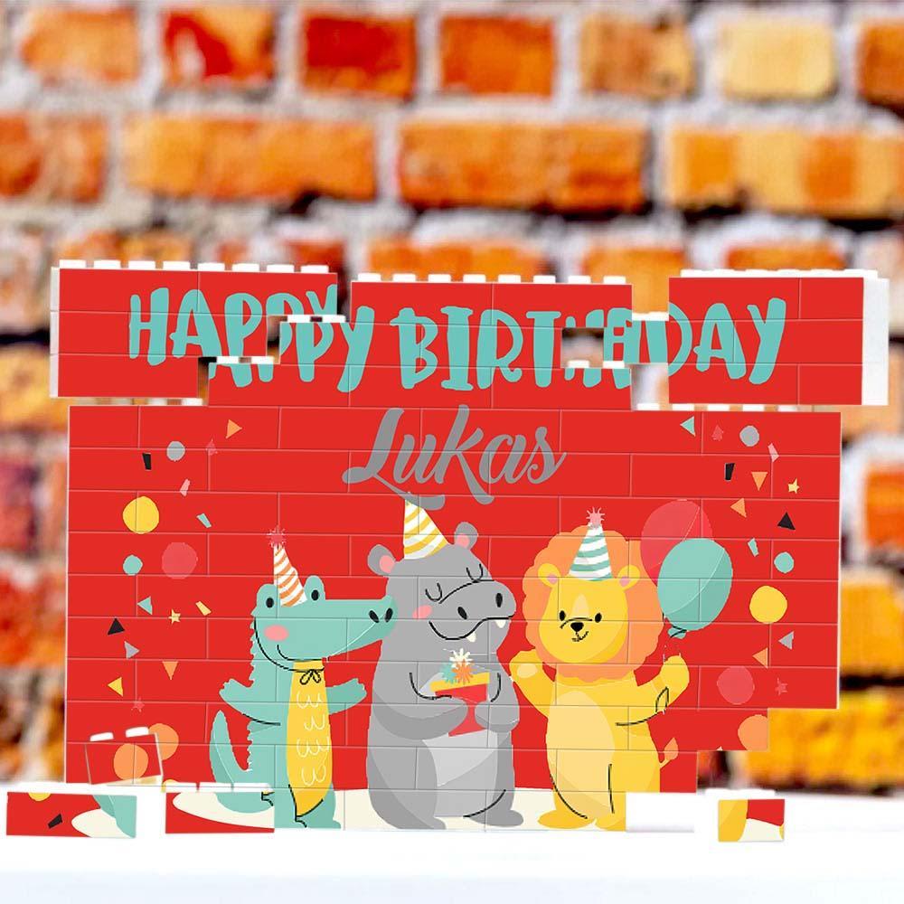 Custom Collage Photo Building Blocks Square Shape Building Bricks Gift for Him