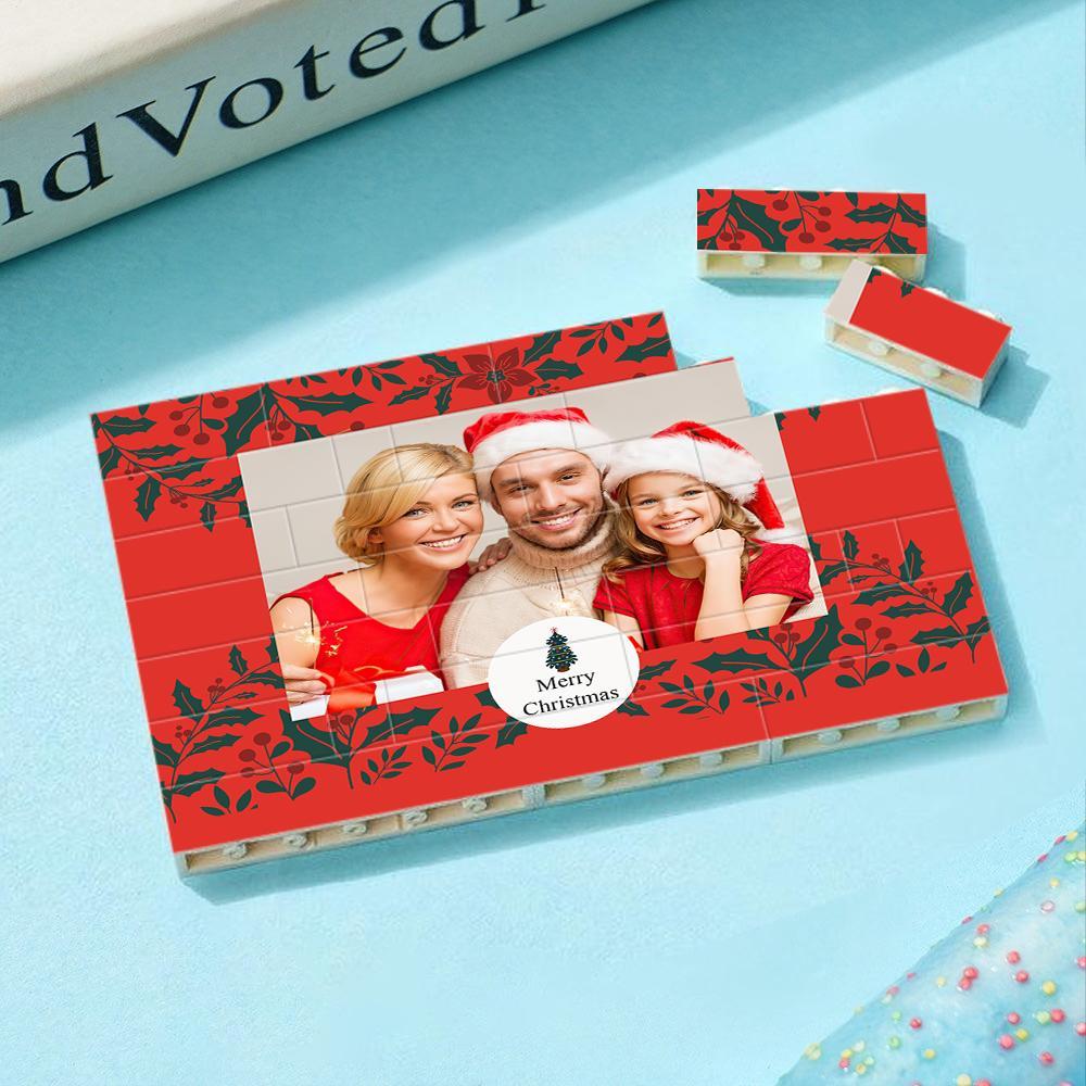 Custom Collage Photo Building Blocks Square Shape Building Bricks Gift for Him