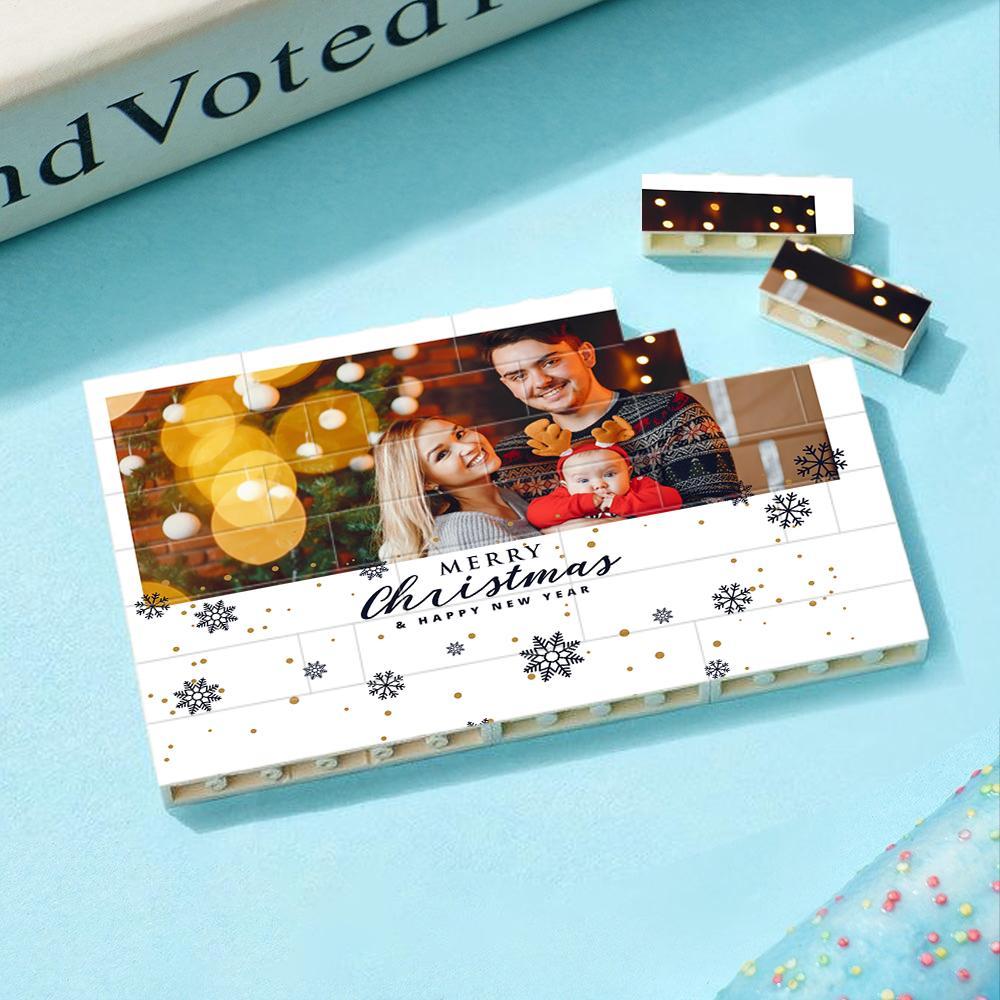 Custom Collage Photo Building Blocks Square Shape Building Bricks Gift for Him