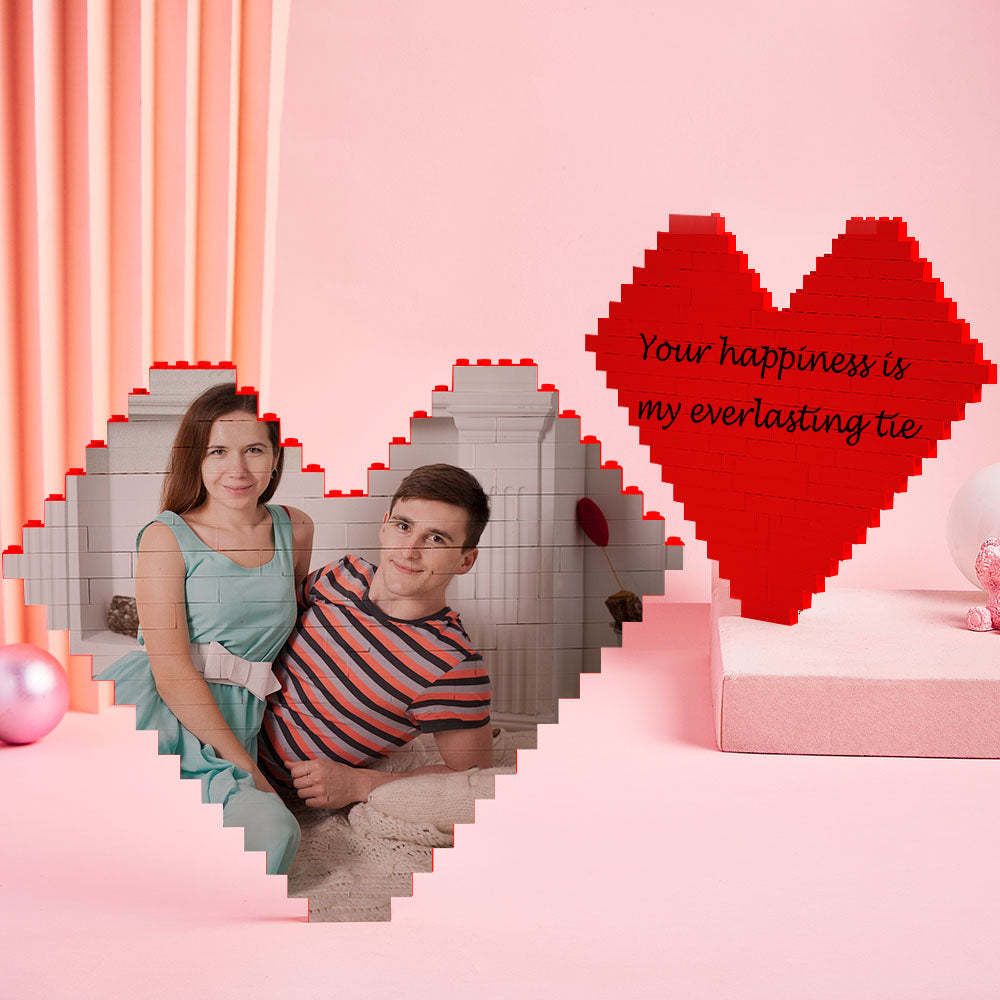 Custom Building Block Puzzle Personalized Printed Heart Block - SantaSocks