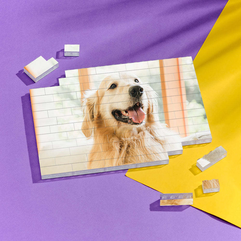 Custom Building Block Puzzle Horizontal Photo Building Transparent Bricks for Lover - SantaSocks