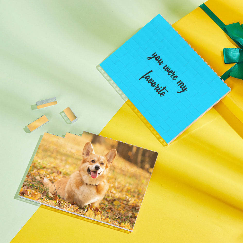 Custom Building Block Puzzle Horizontal Photo Building Transparent Bricks for Lover - SantaSocks