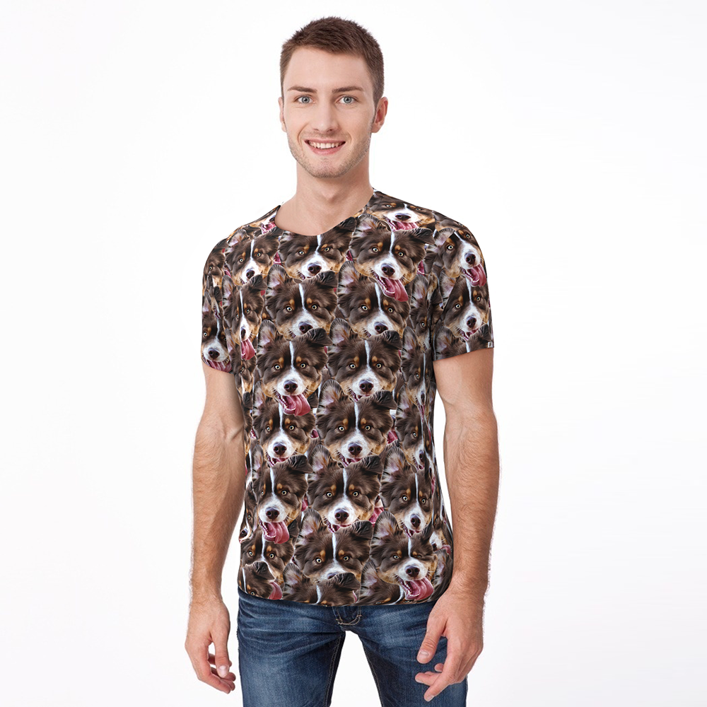 Custom Face Mash T-shirt Dog - Myfaceshirt