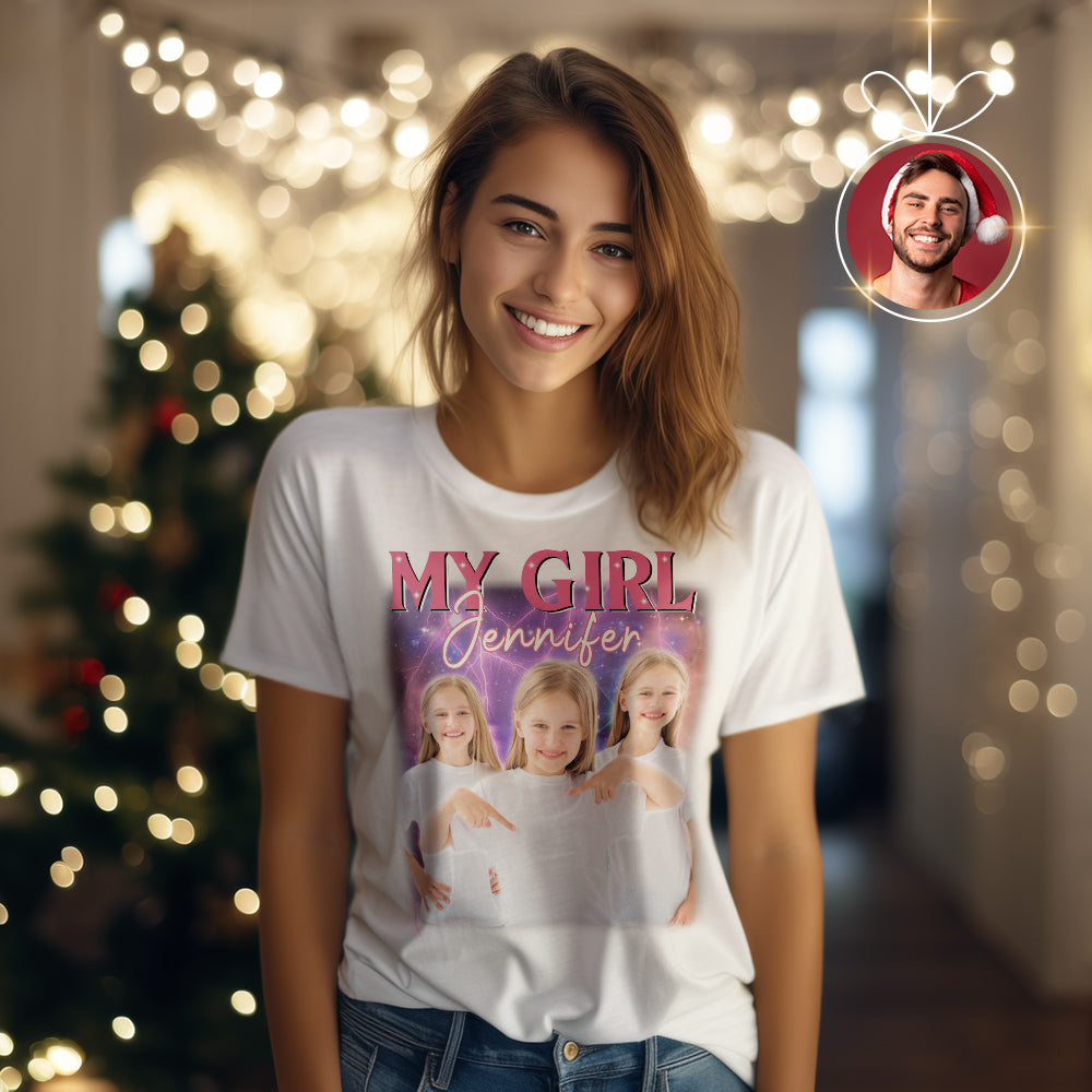 Custom Photo And Text Vintage T-shirt Personalized Vintage Tee For Him And Her