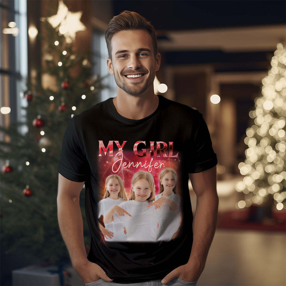 custom photo and text vintage t-shirt Personalized  vintage tee for him and her