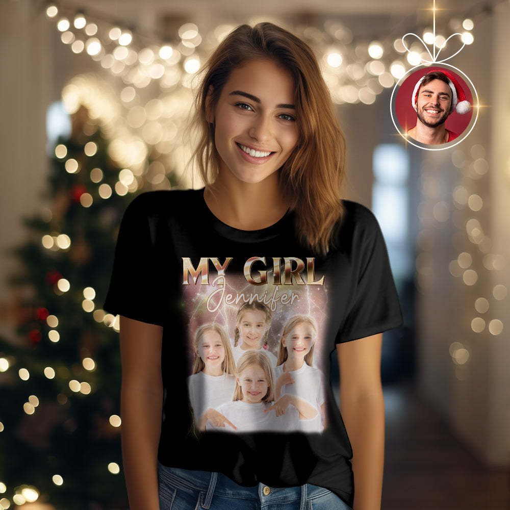 custom photo and text vintage t-shirt Personalized  vintage tee for him and her