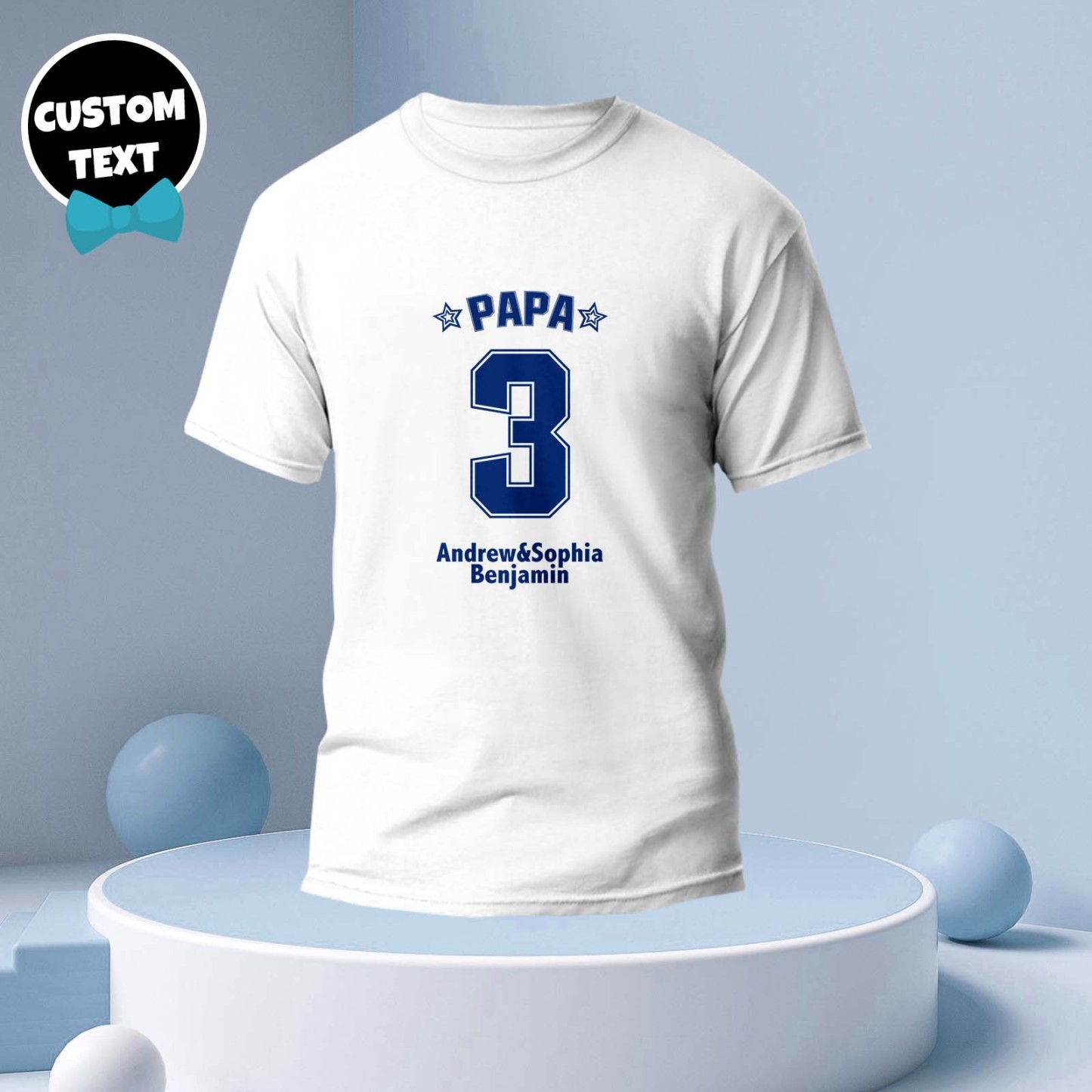 Custom Name T-shirt PAPA's Team Creative Family Gift - SantaSocks