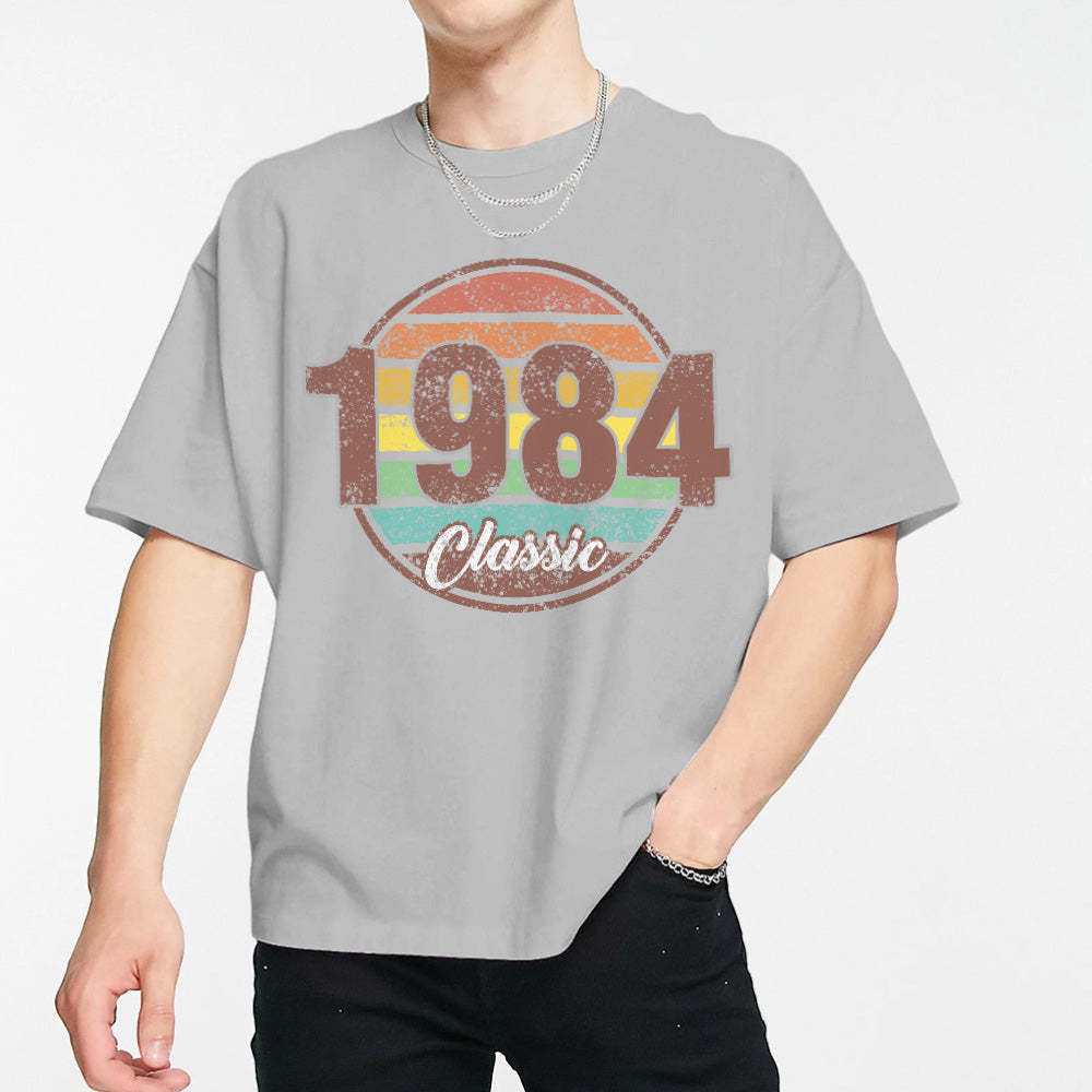 Custom Year Classic Birthday T-Shirt Gifts - SantaSocks
