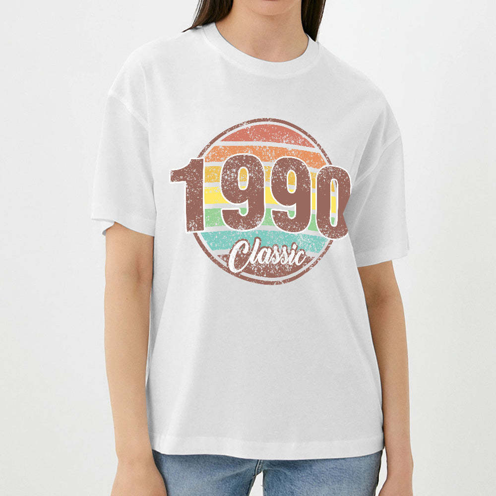 Custom Year Classic Birthday T-Shirt Gifts - SantaSocks