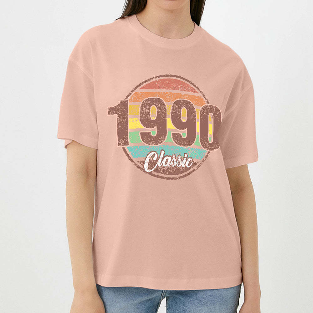 Custom Year Classic Birthday T-Shirt Gifts - SantaSocks