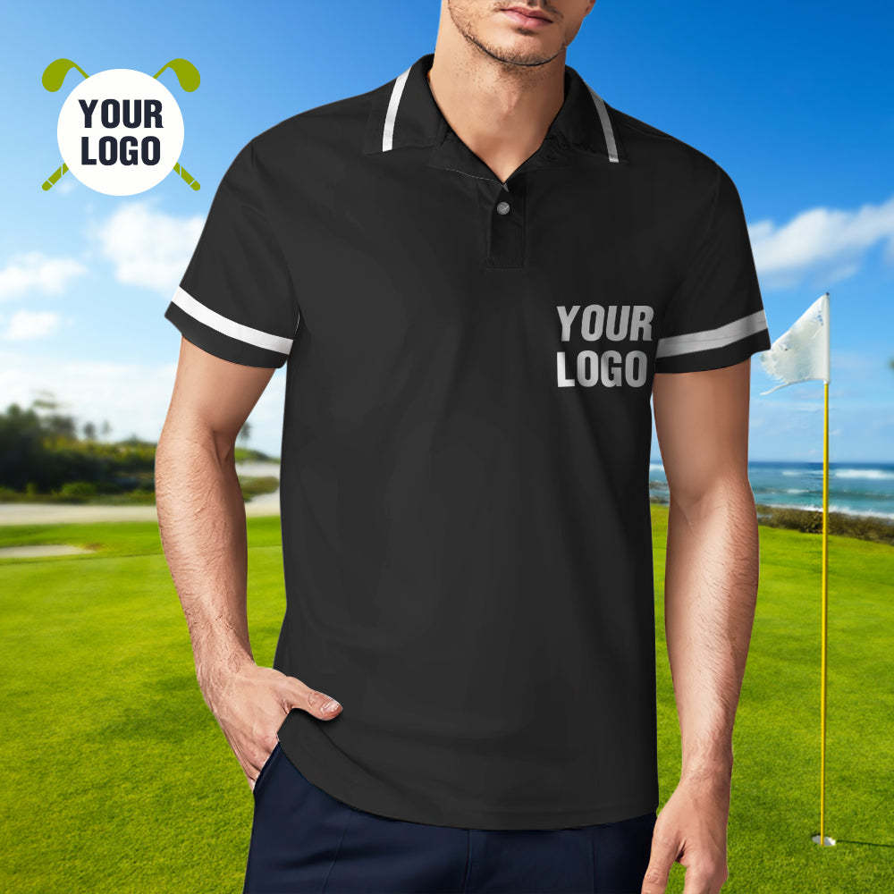 Custom Face Polo Shirts for Men Personalized Men's Polo Shirts Logo Shirts Birthday Vacation Gift for Him Dad - SantaSocks