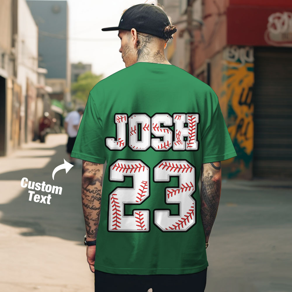 Custom Name And Number For Baseball Lovers Shirt - SantaSocks