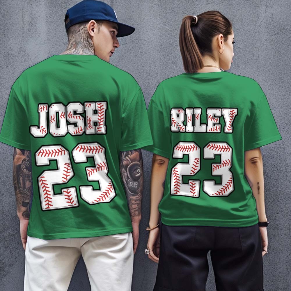 Custom Name And Number For Baseball Lovers Shirt - SantaSocks