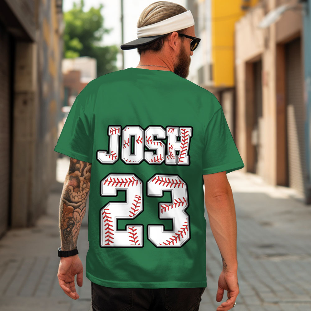 Custom Name And Number For Baseball Lovers Shirt - SantaSocks