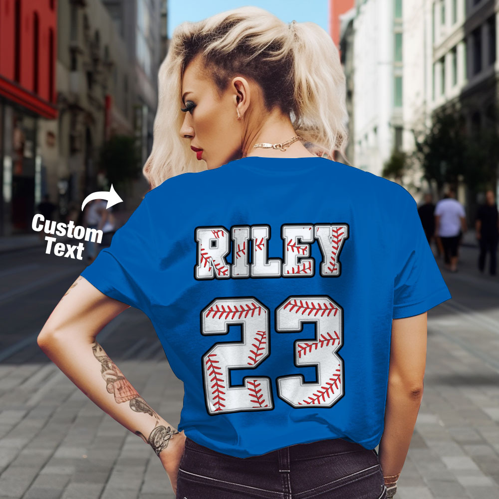 Custom Name And Number For Baseball Lovers Shirt - SantaSocks
