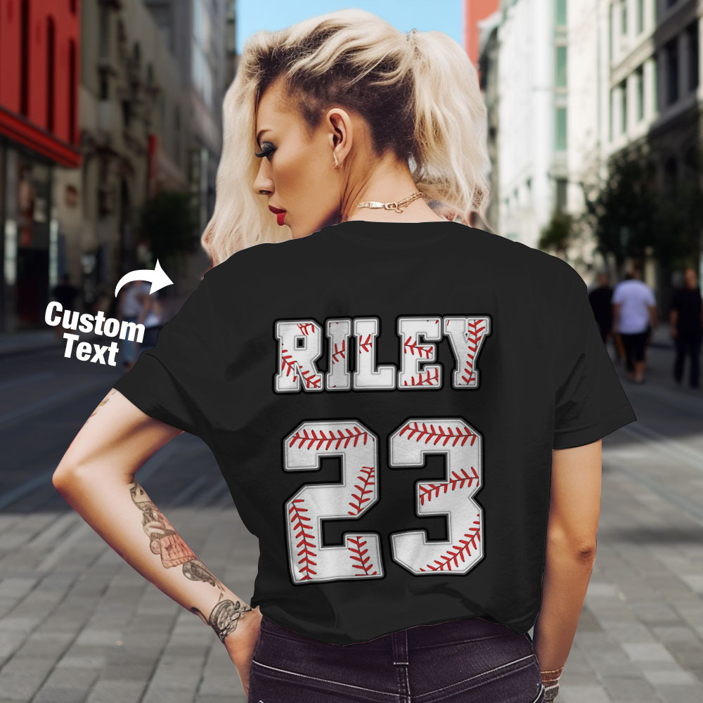 Custom Name And Number For Baseball Lovers Shirt - SantaSocks