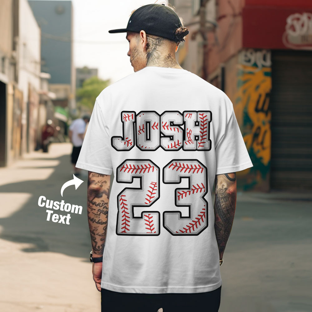 Custom Name And Number For Baseball Lovers Shirt - SantaSocks
