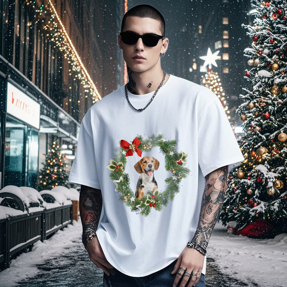 Personalized Photo Vintage T-shirts Christmas Theme T-shirt Lantern Vintage T-Shirt