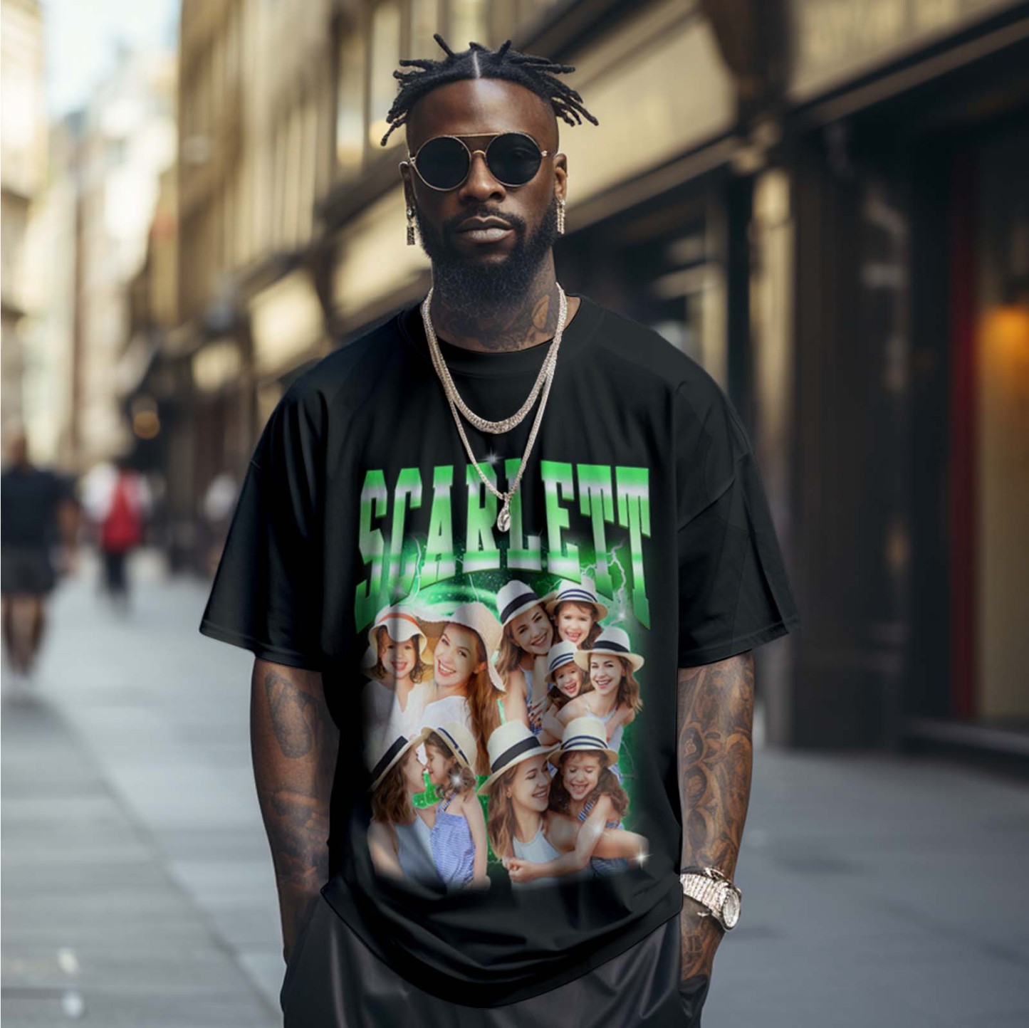 Personalized Mother’s Day T-Shirt Custom Photo and Text Vintage Style Shirt Gift for Mom