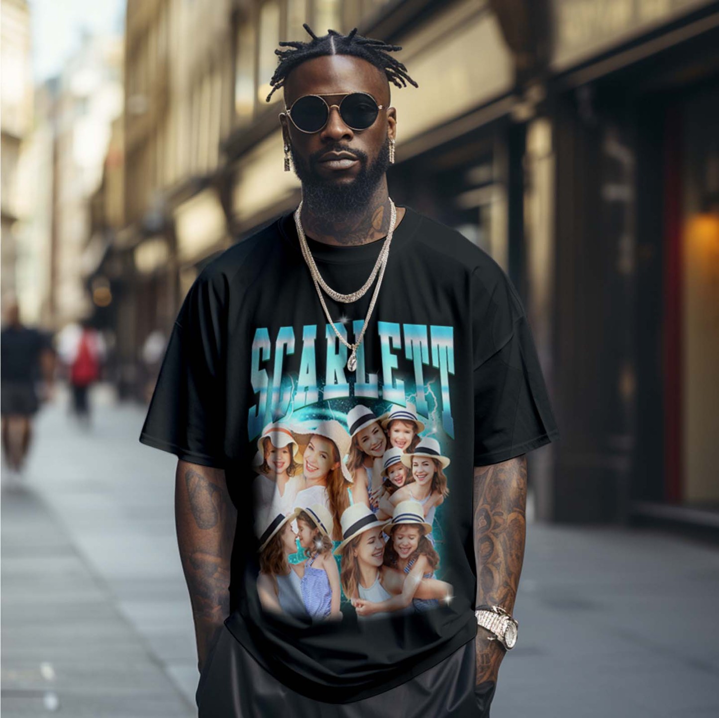 Custom Photo Vintage Retro Birthday T-Shirt Personalized Photo Tshirt 