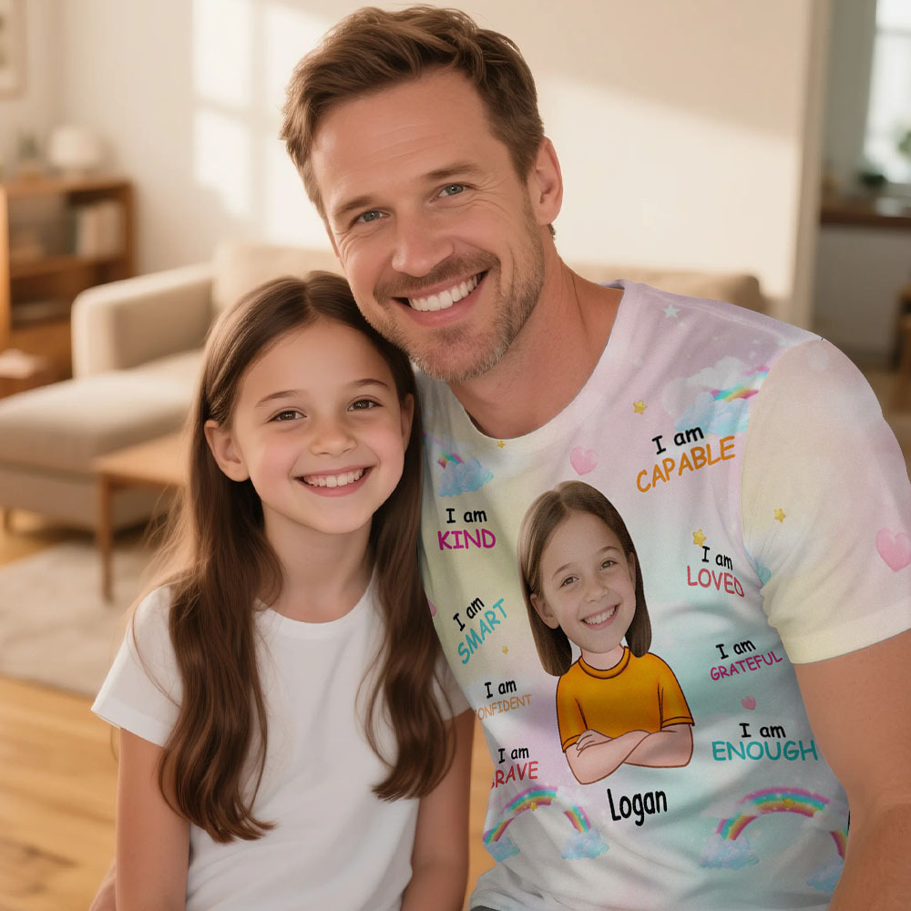 Personalised Dad Shirt Father's Day Shirt Custom Fathers Day Super Dad Shirt Gift - SantaSocks