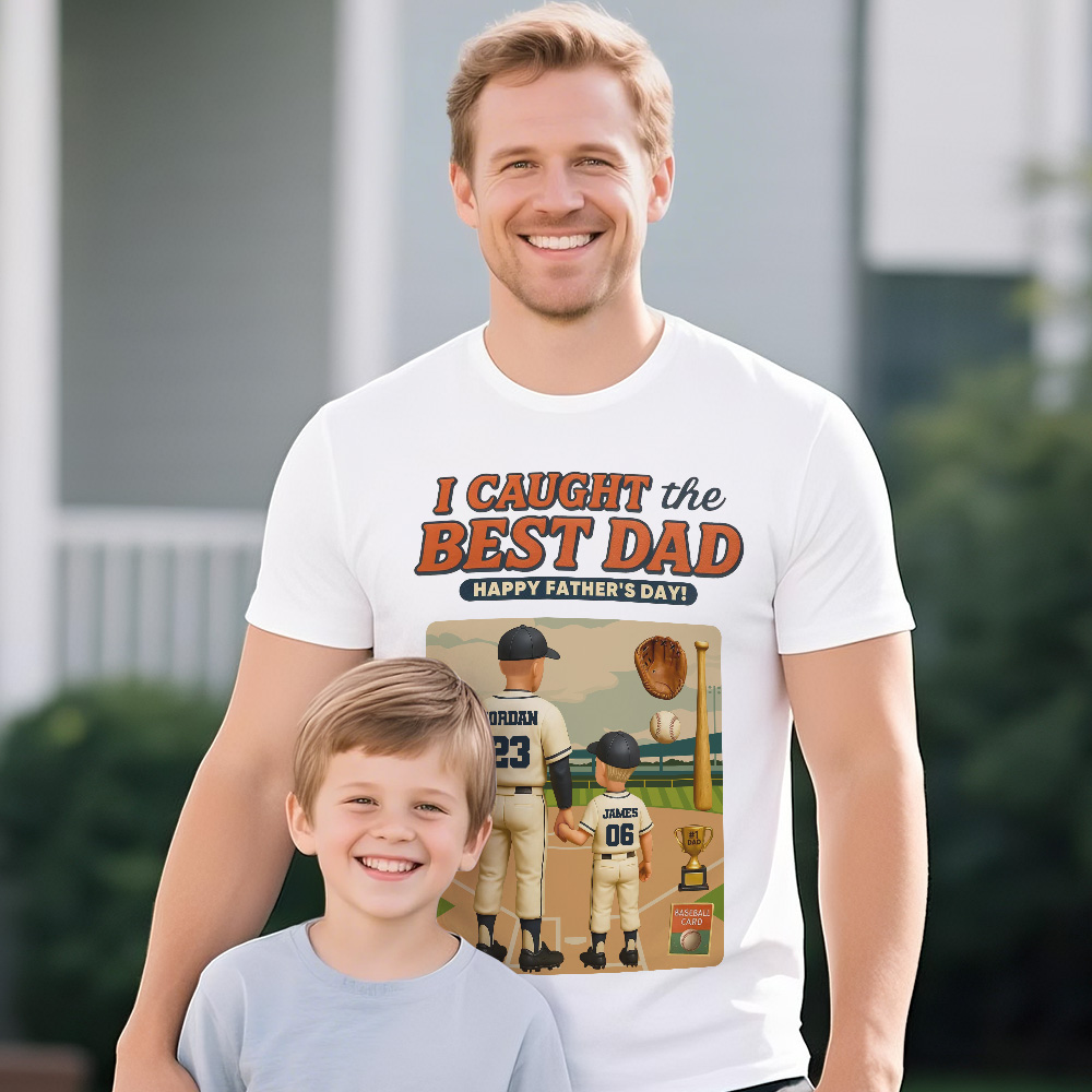 Custom Fathers Day Photo Vintage T-shirts Face T Shirt Personalized Gift for Dad