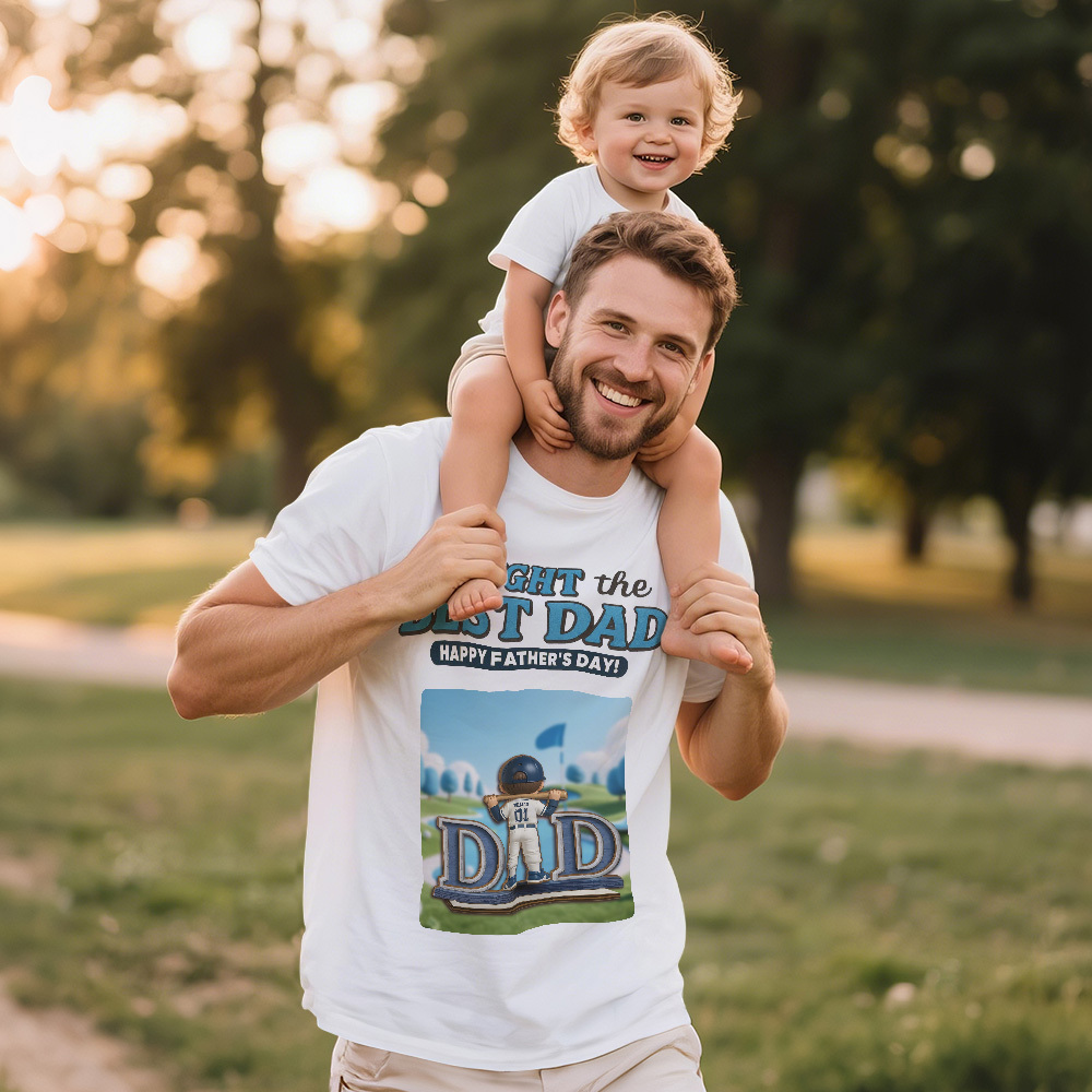 Custom Fathers Day Gift Photo Vintage T-shirts Face T Shirt Personalized Gift for Dad - SantaSocks