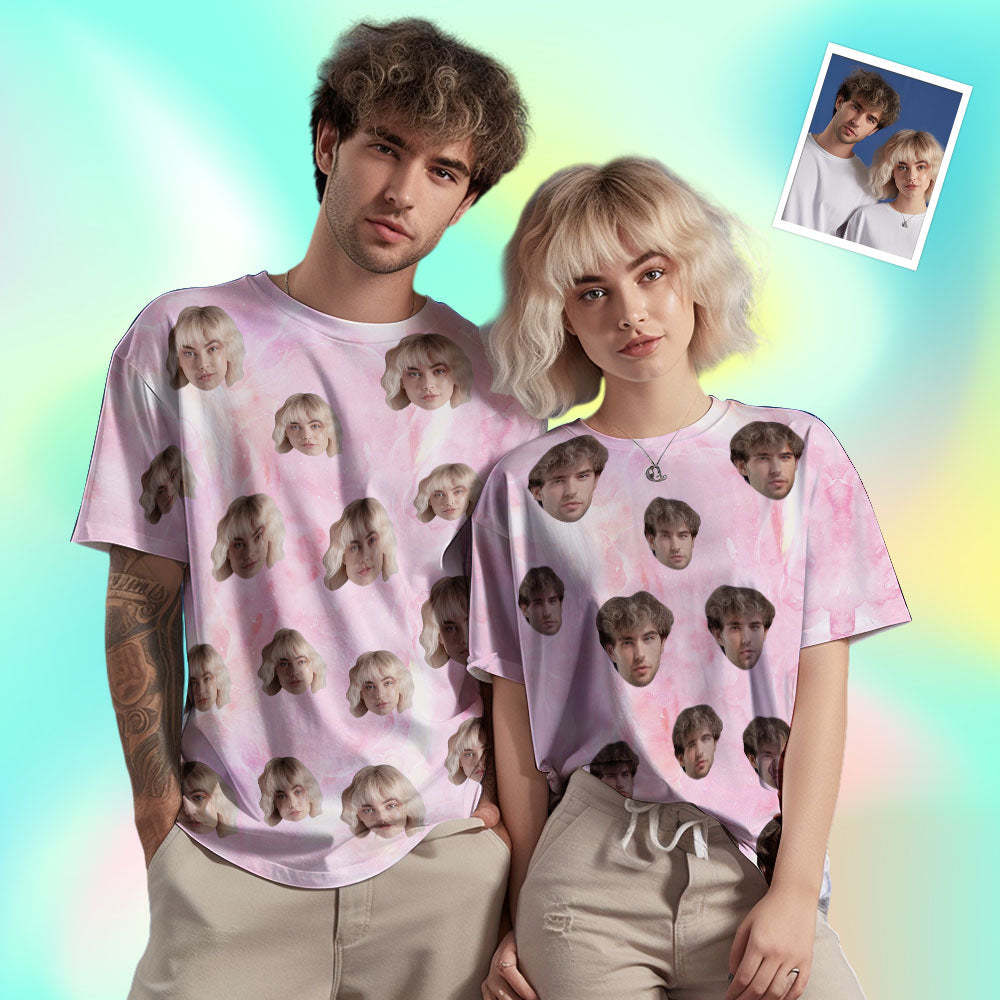 Custom Face Men's T-shirt Personalized Photo Funny Tie Dye T-shirt Gift For Men - MyFaceSocks