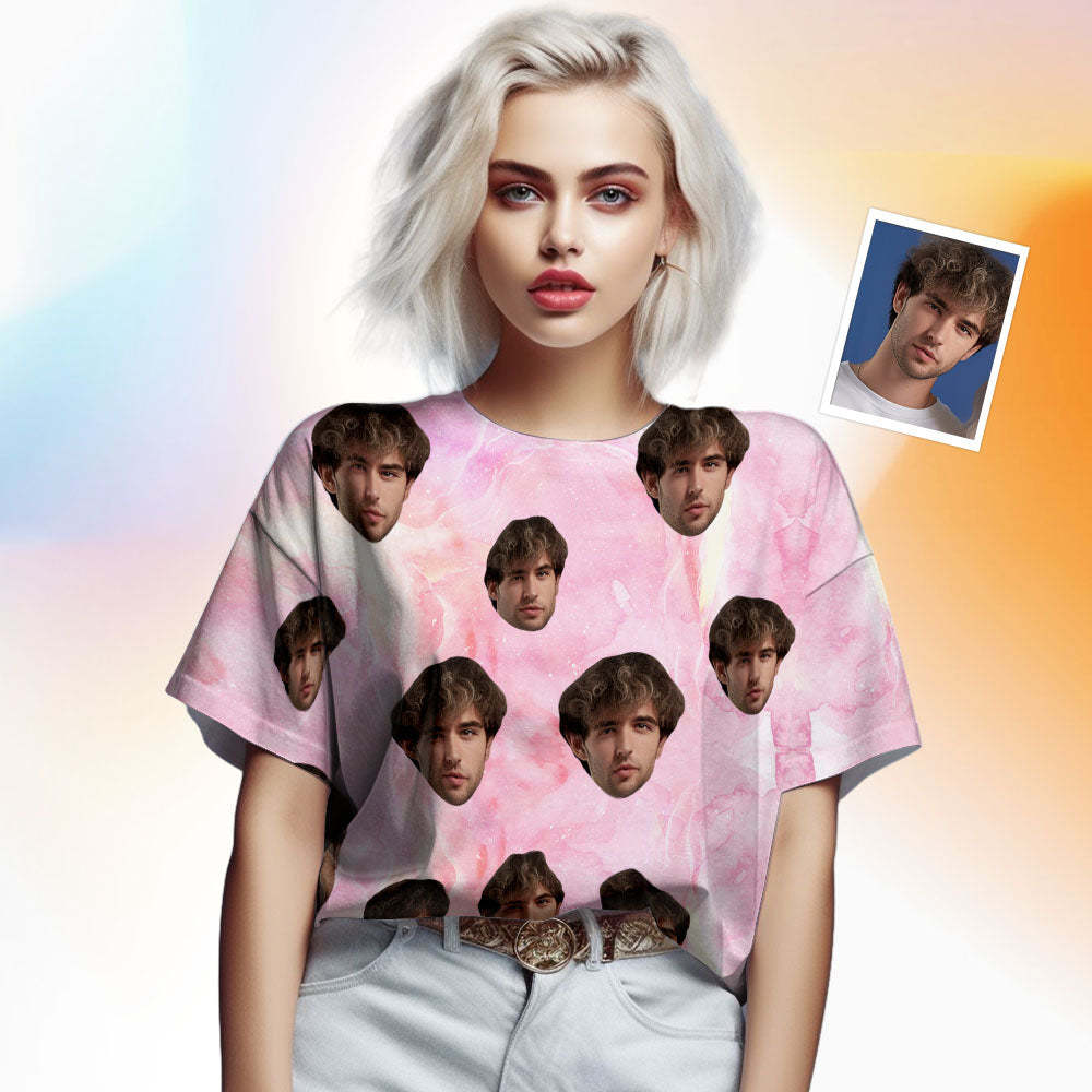 Custom Face Men's T-shirt Personalized Photo Funny Tie Dye T-shirt Gift For Men - MyFaceSocks