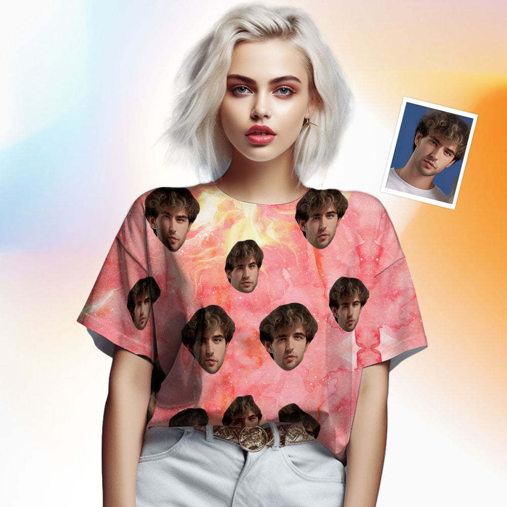 Custom Face Men's T-shirt Personalized Photo Funny Tie Dye T-shirt Gift For Men - MyFaceSocks