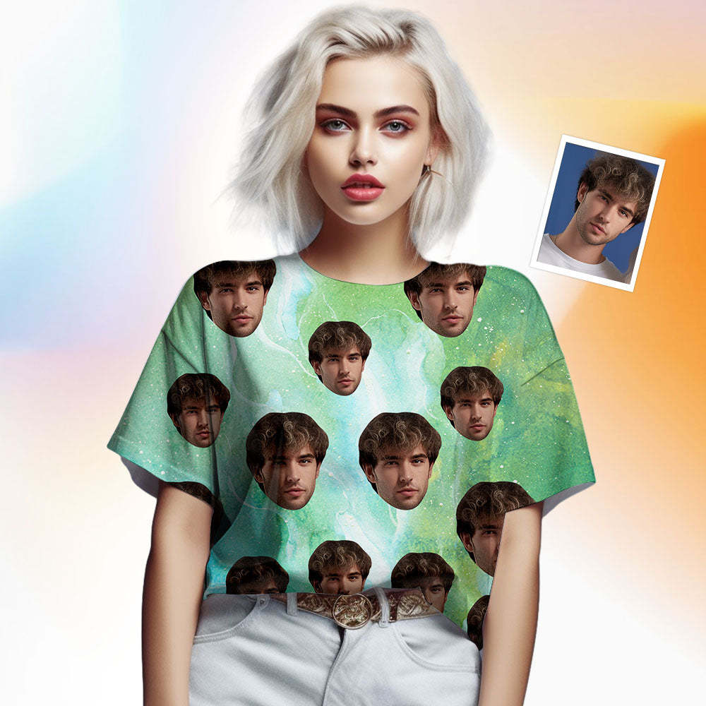 Custom Face Men's T-shirt Personalized Photo Funny Tie Dye T-shirt Gift For Men - MyFaceSocks