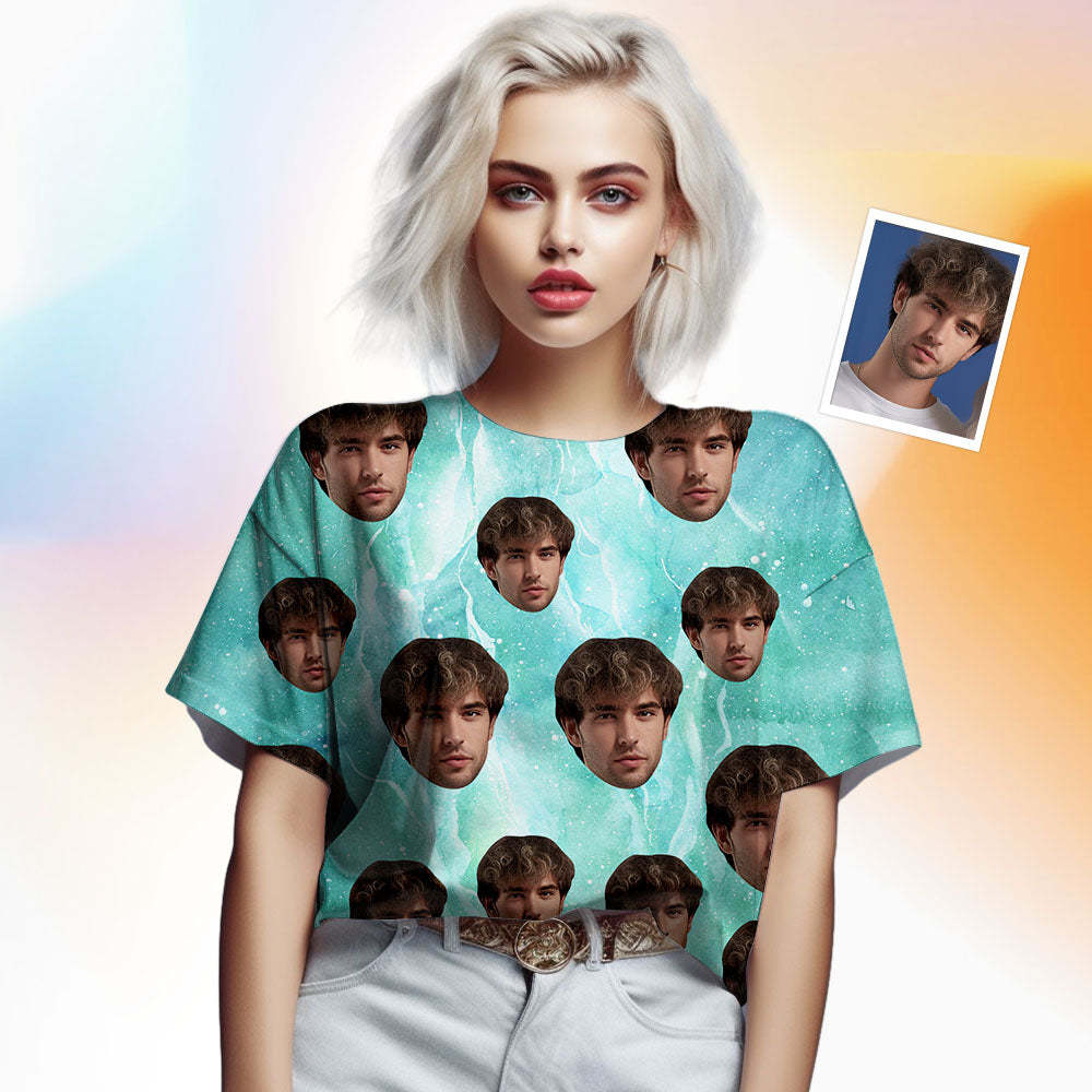 Custom Face Men's T-shirt Personalized Photo Funny Tie Dye T-shirt Gift For Men - MyFaceSocks